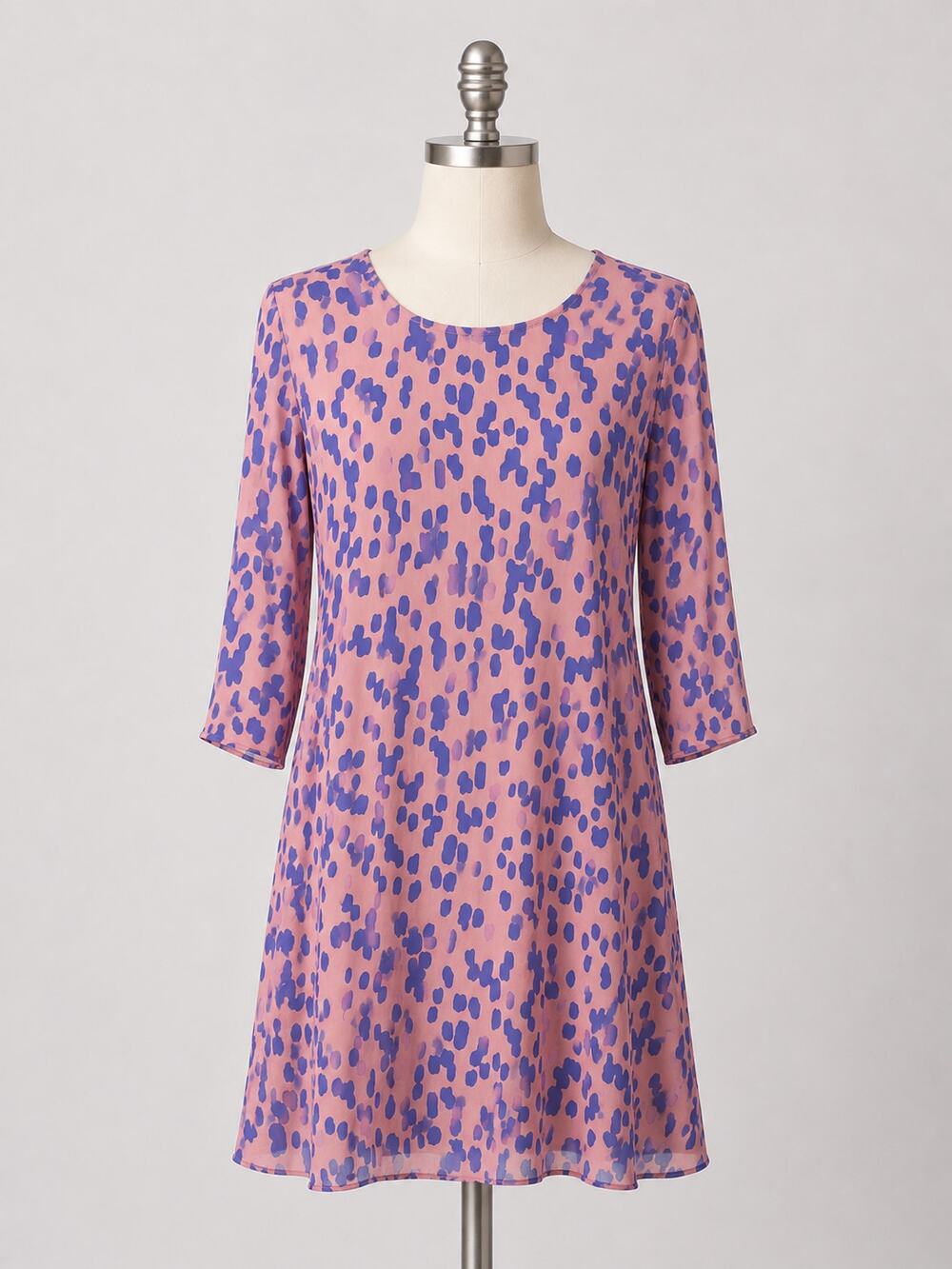 Mister Zimi Pink Dress with Purple Abstract Print
